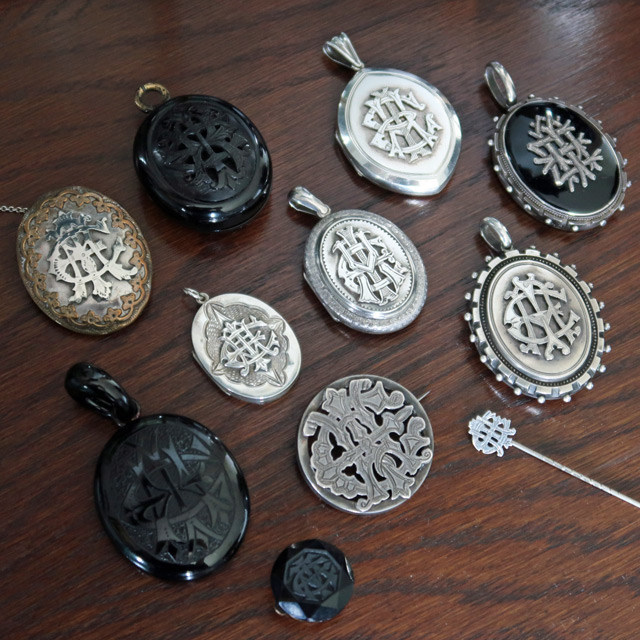 A collection of jewellery bearing the AEI monogram (Amity, Eternity, Infinity)