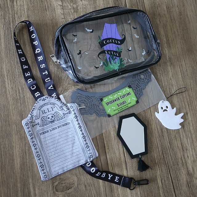 A selection of items from Spooky Box Club