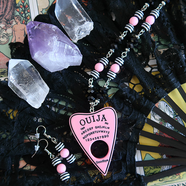 Ouija Planchette necklace and earrings