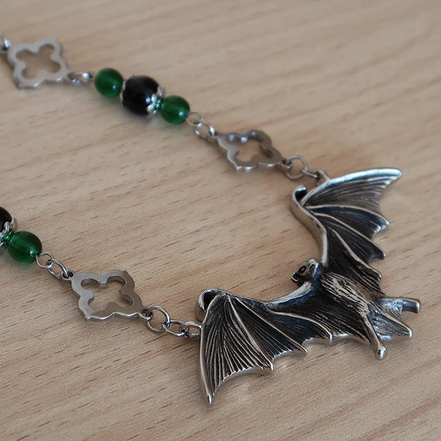 Bat necklace (side view)
