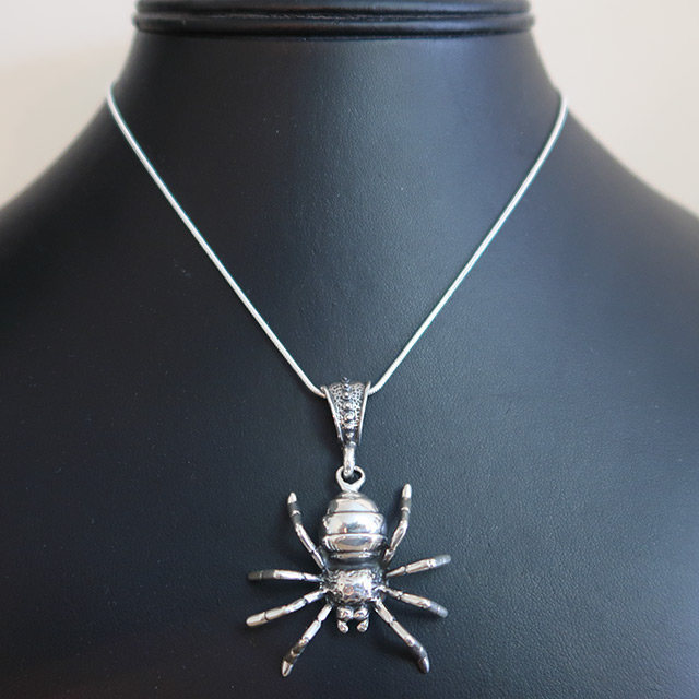 Huge spider pendant shown with a chain